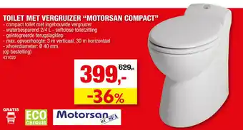 Hubo Motorsan Toilet met vergruizer Compact aanbieding