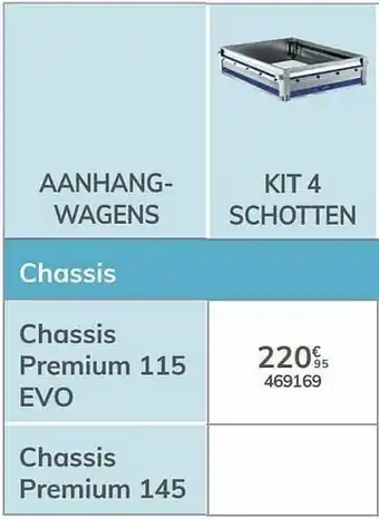 Auto5 Kit 4 schotten chassis premium 115 evo aanbieding