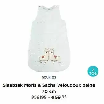 Slaapzak moris + sacha veloudoux beige
