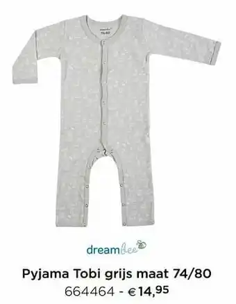 Pyjama tobi grijs