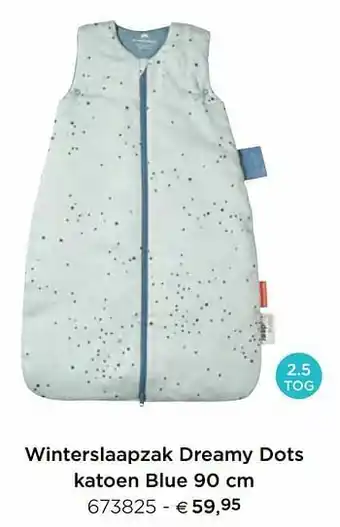 Dreambaby Winterslaapzak dreamy dots katoen blue aanbieding