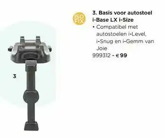 Basis voor autostoel i-base lx i-size