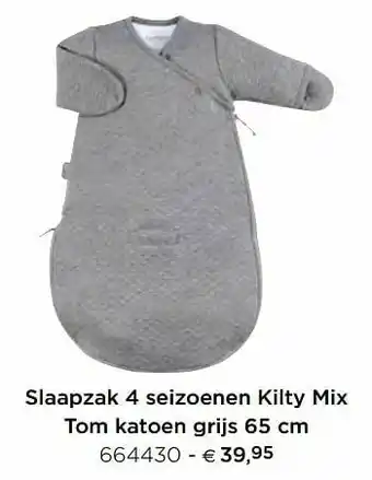 Dreambaby Slaapzak 4 seizoenen kilty mix tom katoen grijs aanbieding