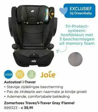 Autostoel i-traver zomerhoes traver-i-traver gray flannel