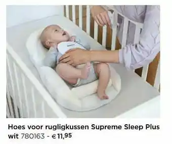 Hoes voor rugligkussen supreme sleep plus wit