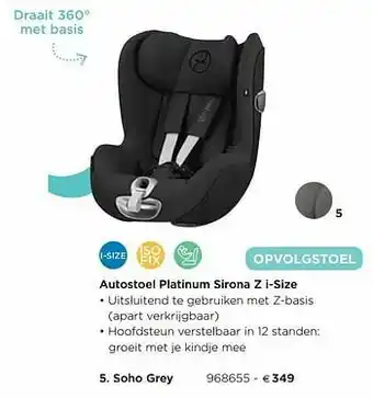Dreambaby Autostoel platinum sirona z i-size soho grey aanbieding