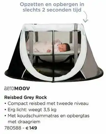Dreambaby Reisbed grey rock aanbieding