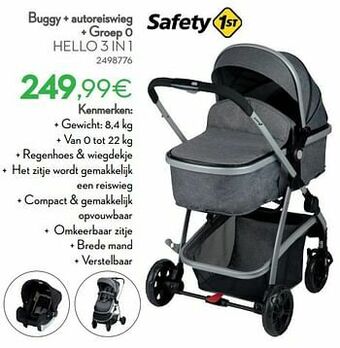 Cora Buggy + autoreiswieg + groep 0 hello 3 in 1 aanbieding