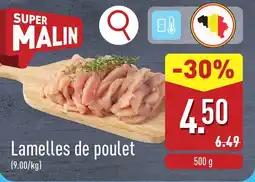 ALDI Lamelles de poulet aanbieding