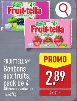 ALDI Fruittella bonbons aux fruits pack de 4 aanbieding