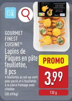 ALDI Gourmet finest cuisine lapins de pâques en pâte feuilletée aanbieding