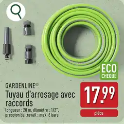ALDI Gardenline tuyau d'arrosage avec raccords aanbieding