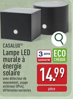 ALDI CASALUX Lampe LED murale à énergie solaire aanbieding