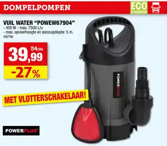 Hubo PowerPlus Vuil water POWEW67904 aanbieding