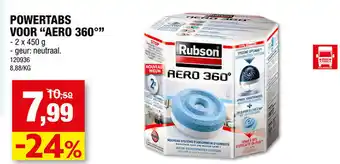 Hubo Rubson Powertabs voor Aero 360 aanbieding