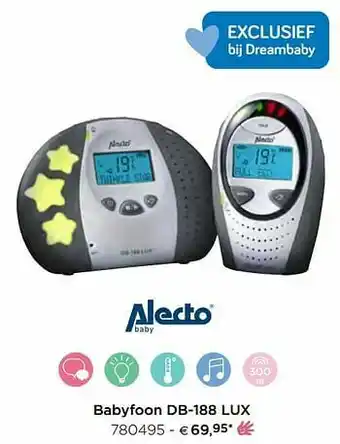 Alecto babyfoon db-188 lux