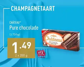 ALDI Chateau Pure chocolade 2*200g aanbieding