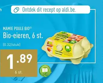 ALDI Mamie Poule Bio Bio-eieren 6st aanbieding
