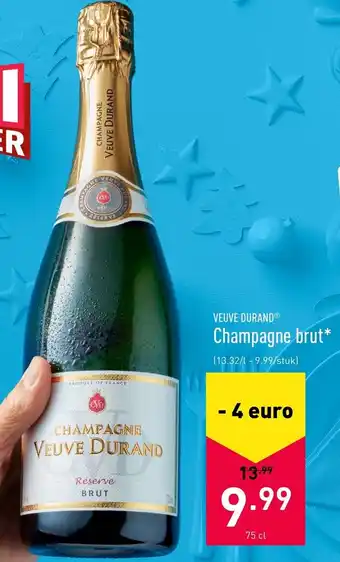 ALDI Veuve Durand Champagne Brut 750ml aanbieding