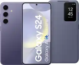 Coolblue Samsung Galaxy S24 128 Go Mauve 5G + Smart View Book Case Mauve aanbieding