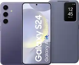 Coolblue Samsung Galaxy S24 128 Go Mauve 5G + Smart View Book Case Mauve aanbieding