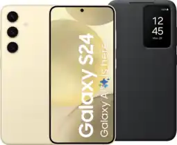 Coolblue Samsung Galaxy S24 128 Go Jaune 5G + Smart View Book Case Noir aanbieding