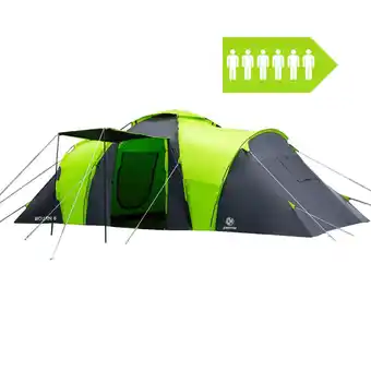 Decathlon Kampeertent Peme Bojan voor 6 personen met 2 slaapruimtes aanbieding