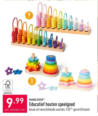 ALDI Mundo Diver Educatief houten speelgoed aanbieding