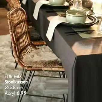 Casa Fur mix stoelkussen aanbieding
