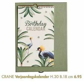 Casa Crane verjaardagskalender aanbieding