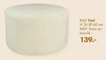 Casa Ralf poef aanbieding