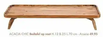 Acacia chic bedtafel op voet