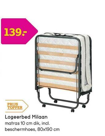 Leen Bakker Logeerbed Milaan aanbieding