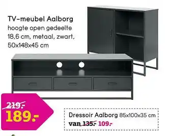Leen Bakker Tv-muebel Aalborg, Dressoir Aalborg aanbieding
