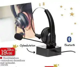 Hoofdtelefon+ Microfoon Draadloos Met Oplaadst