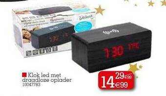 Yess Klok Led Met Draadloze Oplader aanbieding