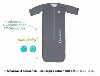 Dreambaby Slaapzak 4 seizoenen blue stripes katoen aanbieding