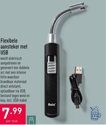 ALDI Flexibele aansteker met USB aanbieding