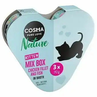 Zooplus 3x70g Nature Kitten Hart-Box Met 3 Verschillende Soorten Cosma Kattenvoer aanbieding
