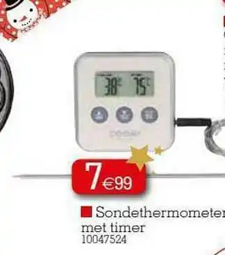 Yess Sonde Thermometer Met Timer aanbieding