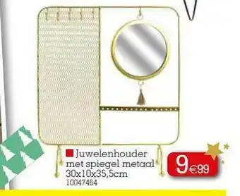 Yess Juwelenhouder Met Spiegel Metaal aanbieding