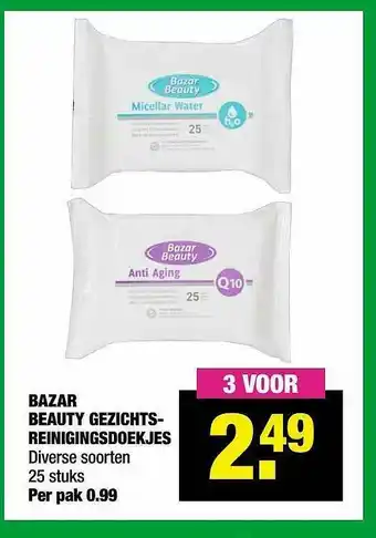Bazar Beauty Gezichts-reinigingsdoekjes