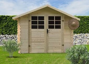 Brico Solid tuinhuis Initia Gdansk hout 5,90m² 298x198cm aanbieding