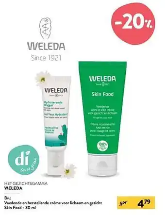 Di Voedende en herstellende crème voor lichaam en gezicht skin food aanbieding