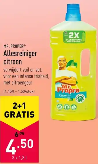 ALDI Mr. Proper Allesreiniger citroen 3*1.3L aanbieding