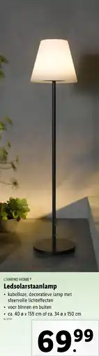 Lidl Livarno Home Ledsolarstaanlamp aanbieding