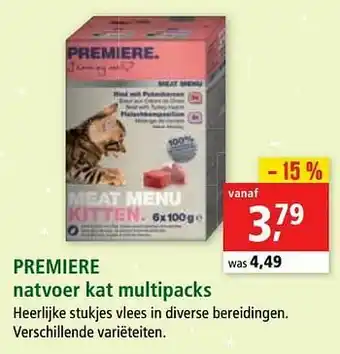 Maxi Zoo Premiere natvoer kat multipacks aanbieding