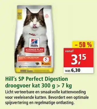 Hill’s sp perfect digestion droogvoer kat