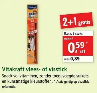Maxi Zoo Vitakraft vlees- of visstick aanbieding