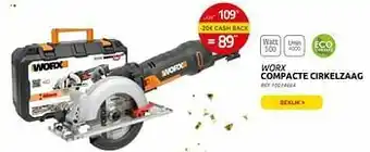 Brico Worx compacte cirkelzaag aanbieding